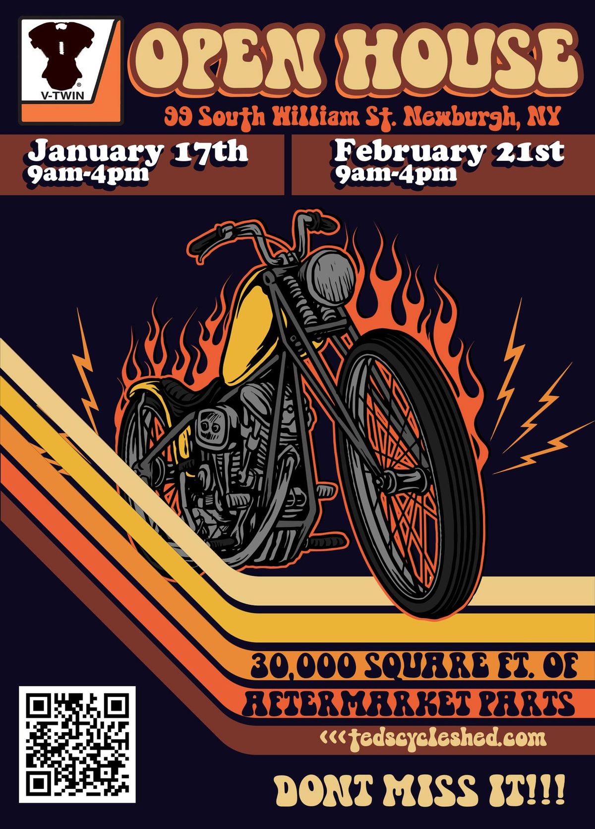 V-Twin Manufacturing Open House Warehouse Sale! Motorcycle Parts! New Years!