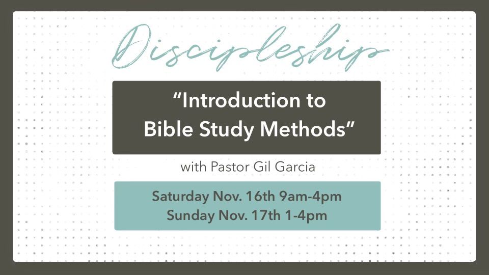 Bible Study Methods Workshop