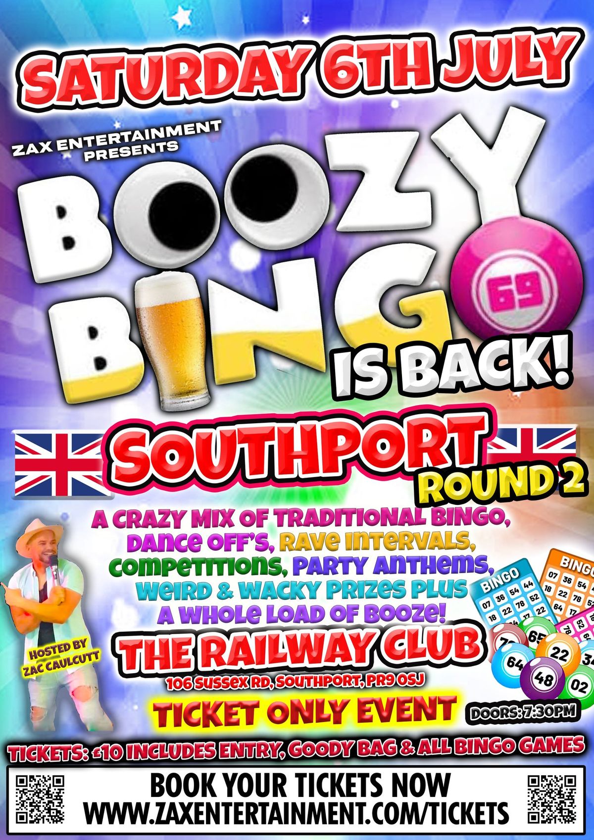 BOOZY BINGO - SOUTHPORT - SATURDAY 6TH JULY