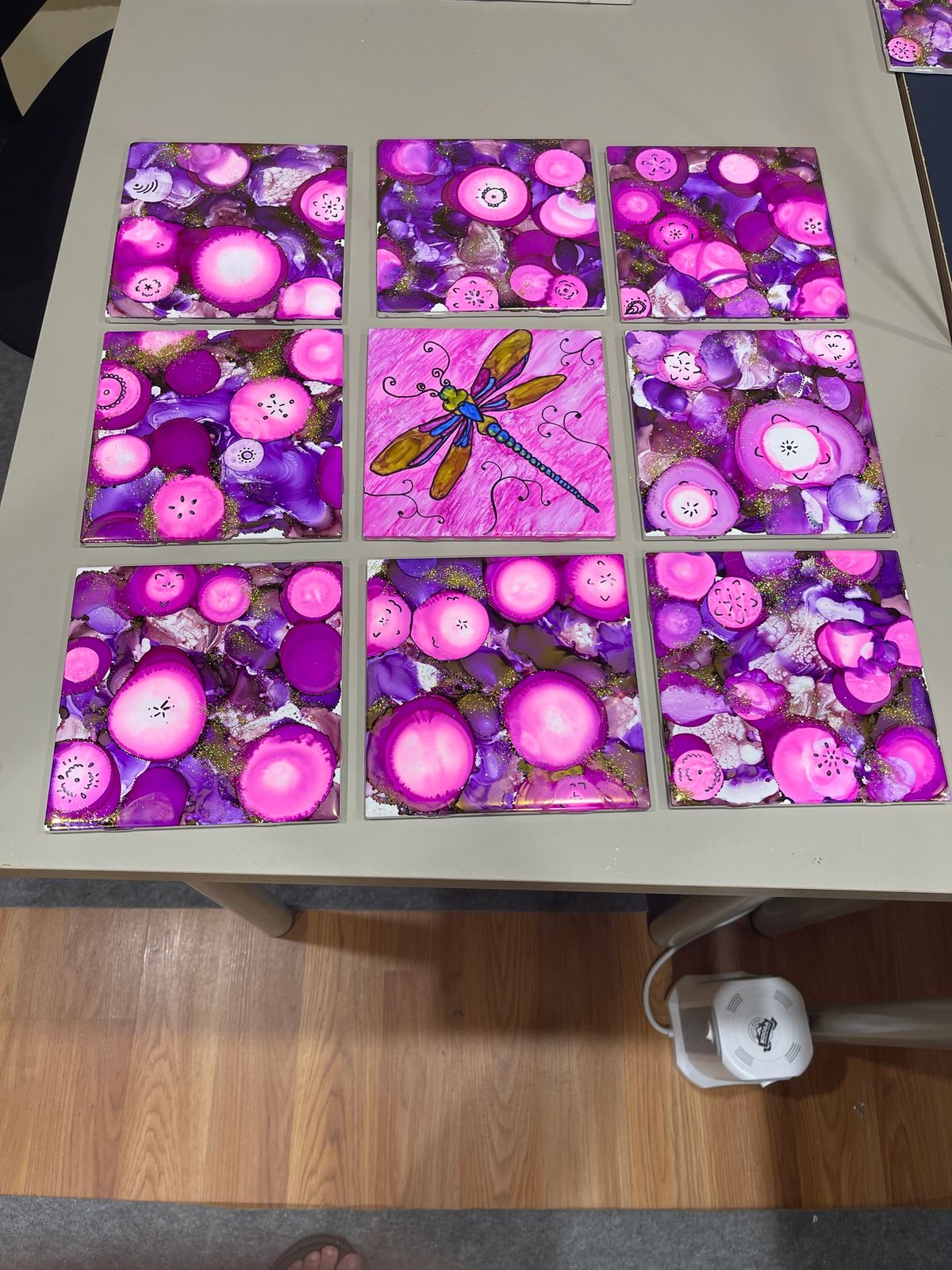 Alcohol Ink Coaster Class