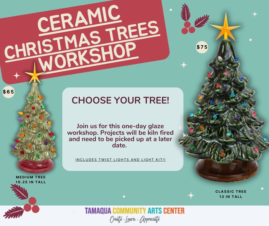 Ceramic Christmas Trees Workshop-Choose your Date & Choose your Tree