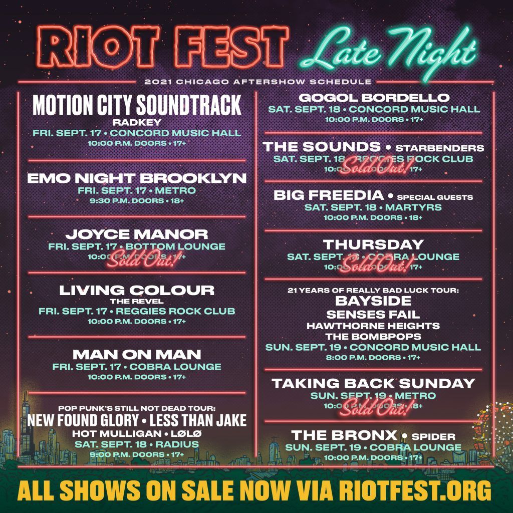 Riot Fest Late Night Shows - Hot Mulligan