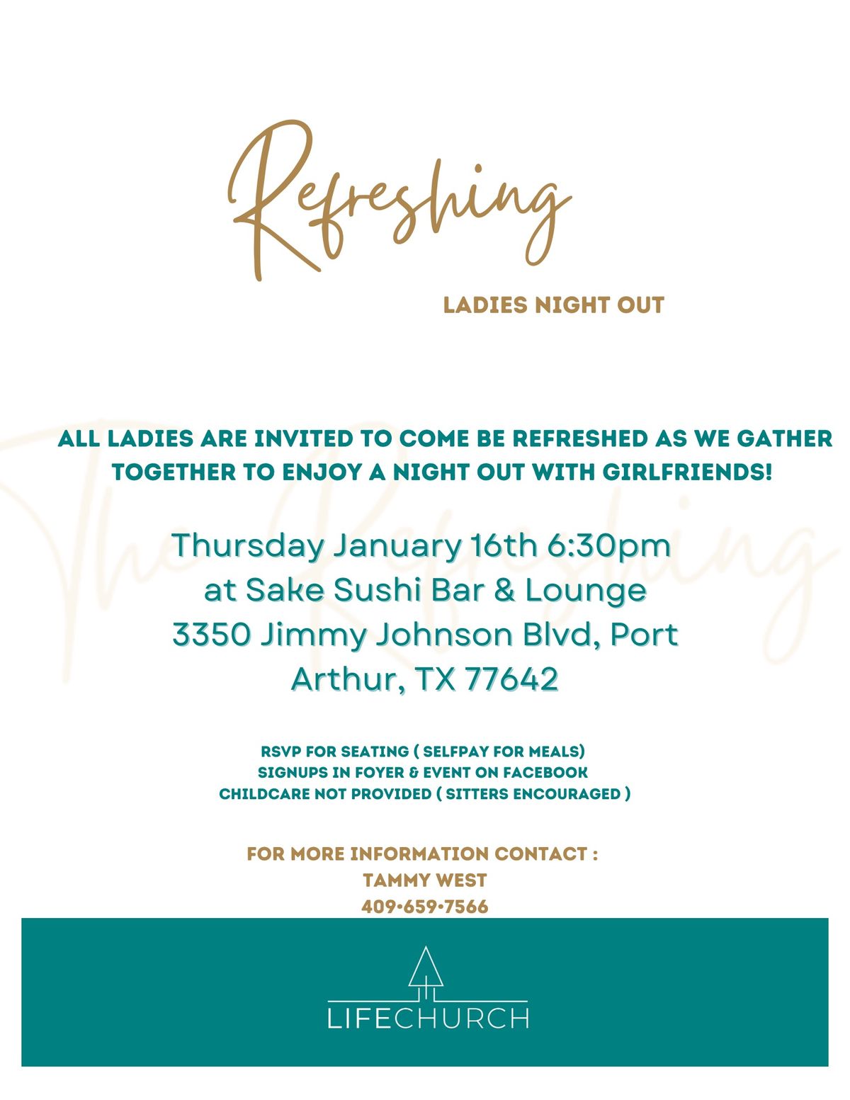 Refreshing ladies night