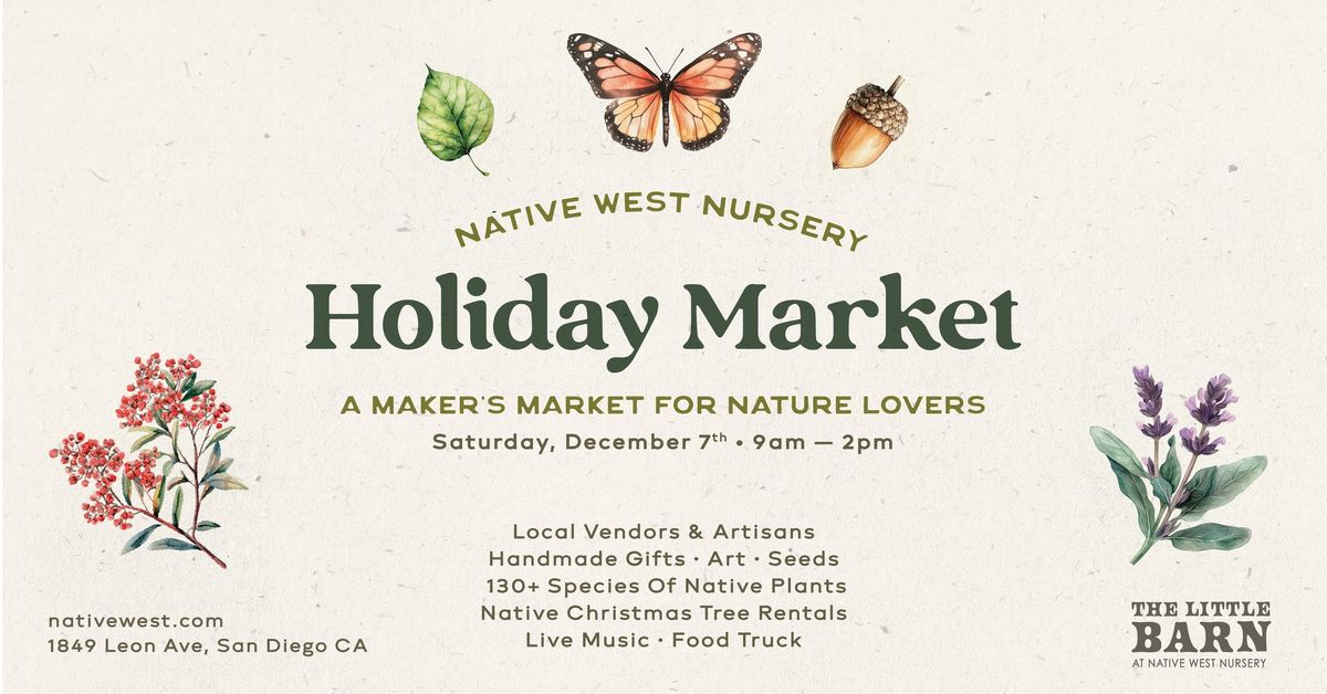 Holiday Market \u2013 A Maker\u2019s Market for Nature Lovers 