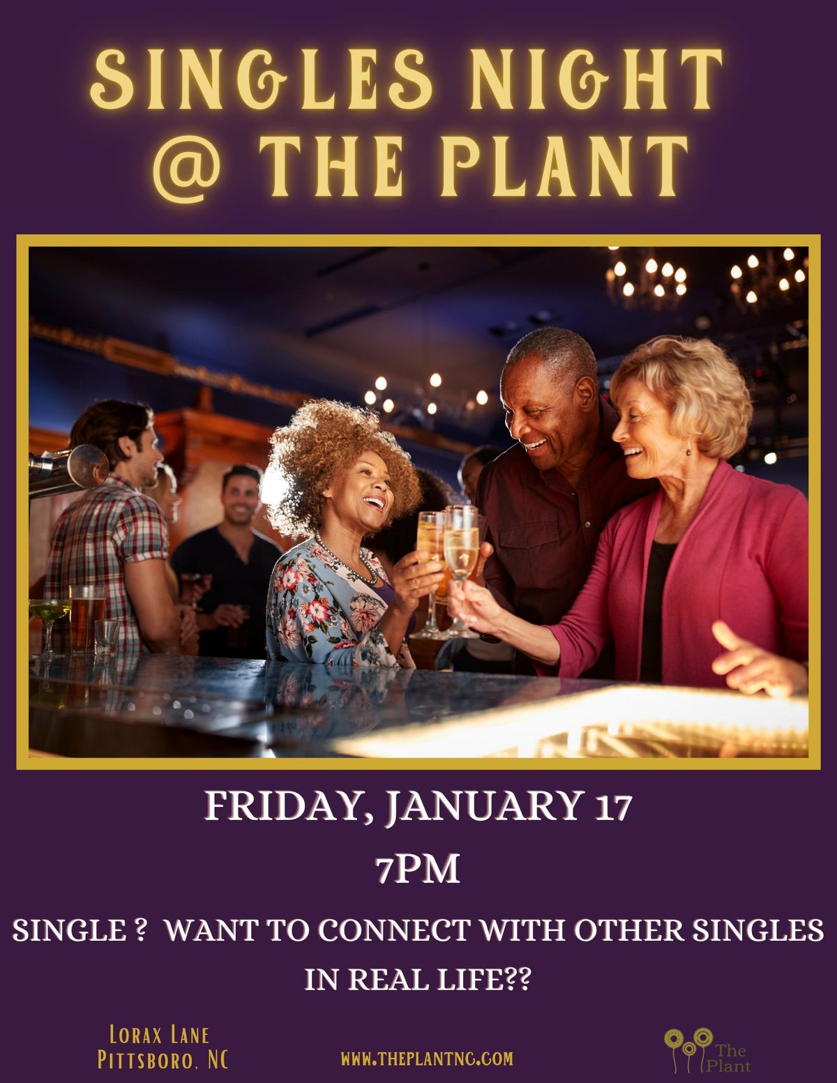 Singles Night @ The Plant- Mid 40's-60's