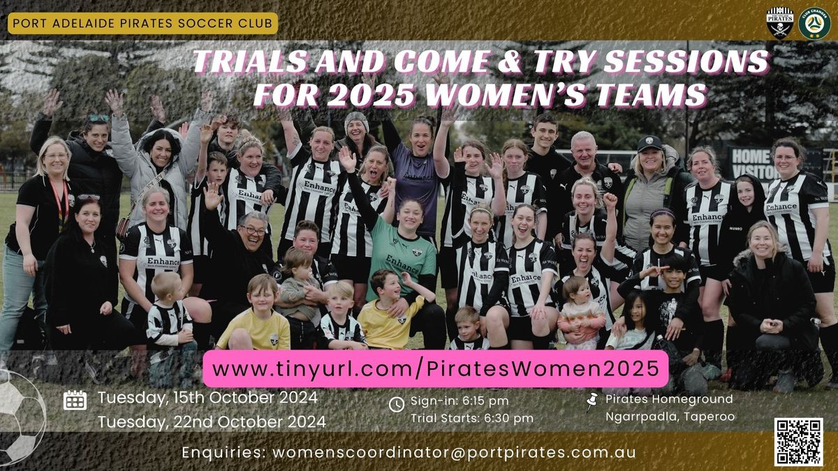 2025 Women's Teams Trials and Come & Try Sessions!