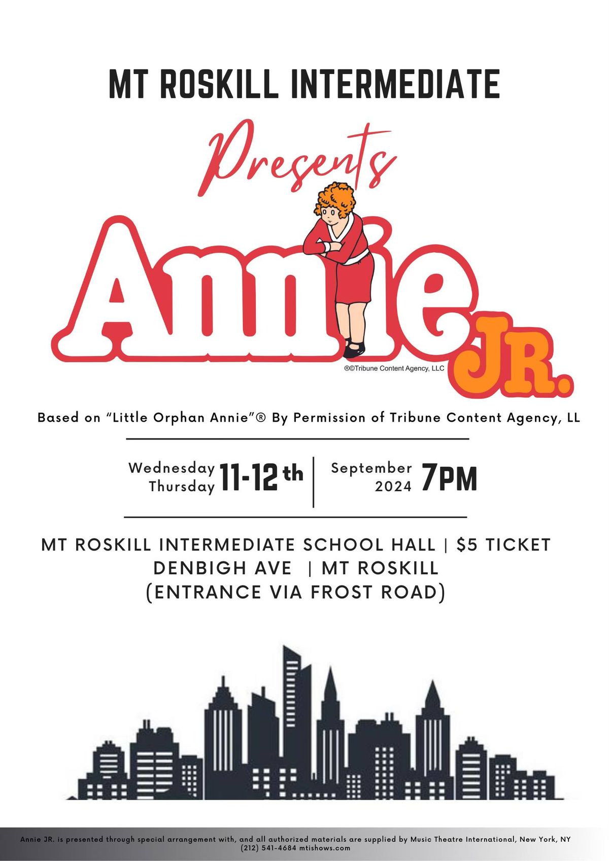 Annie Jr - Mt Roskill Intermediate School Production 2024