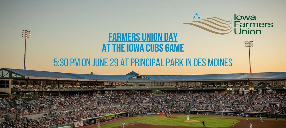 Farmers Union Day at the Iowa Cubs Game