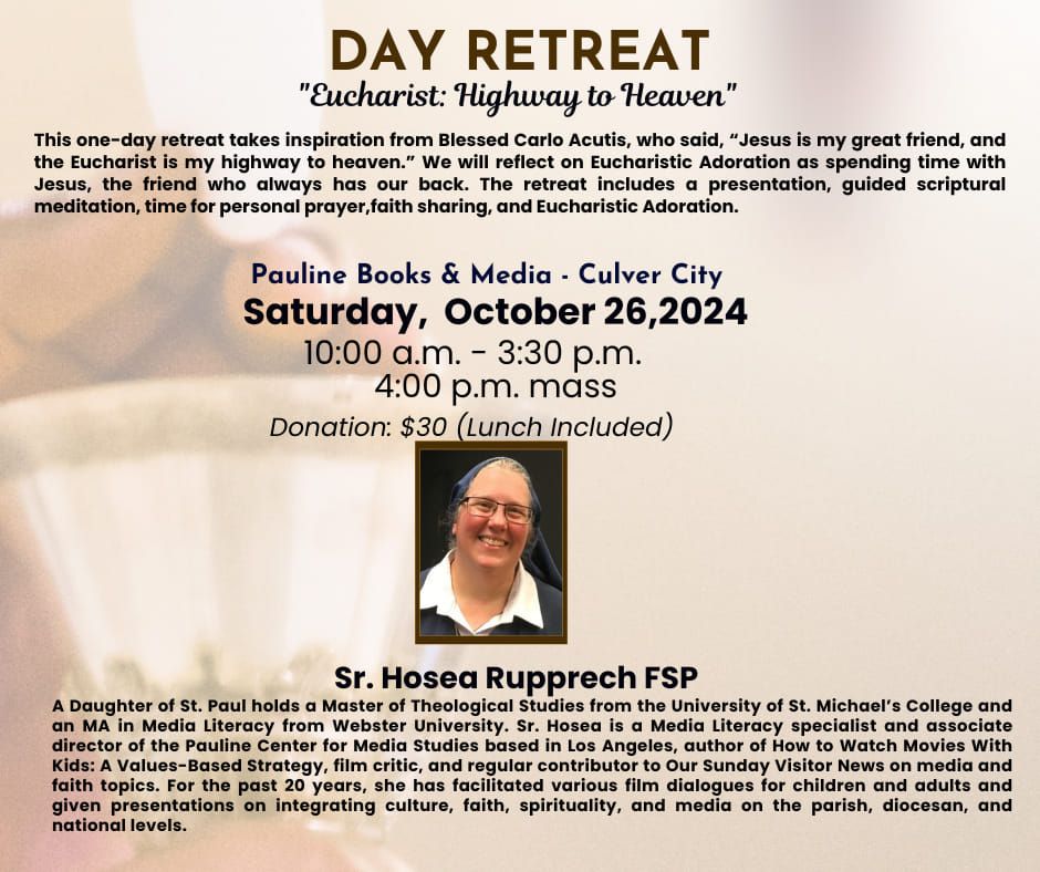 Day Retreat "Eucharist Highway to Heaven"