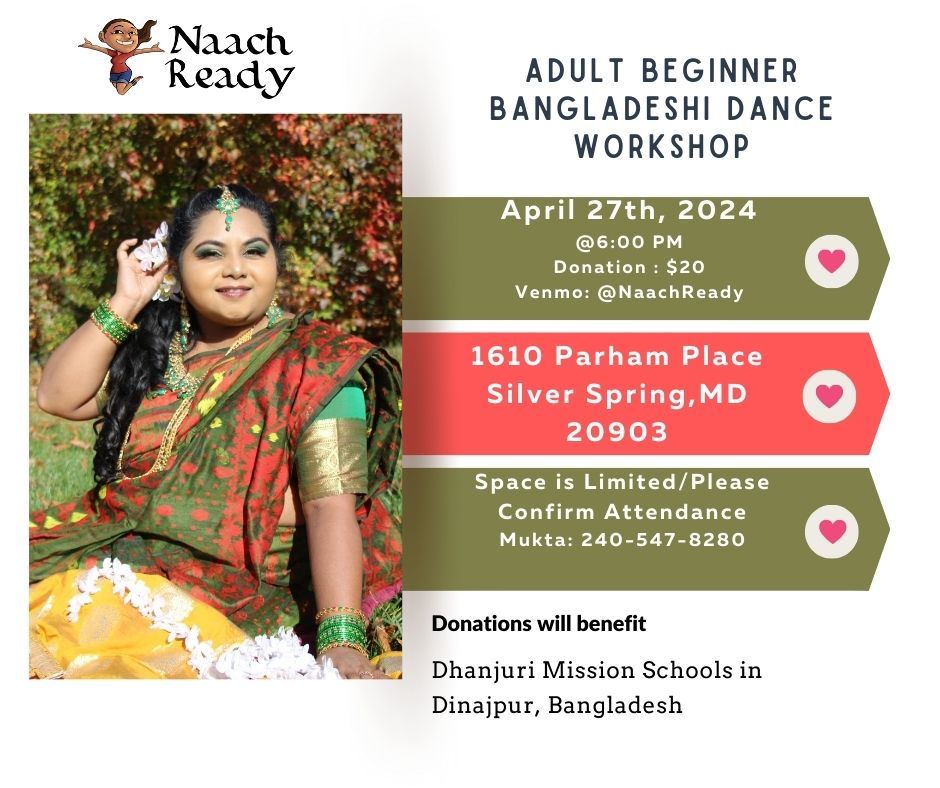 NaachReady: Adult Beginners Bangladeshi Dance Workshop