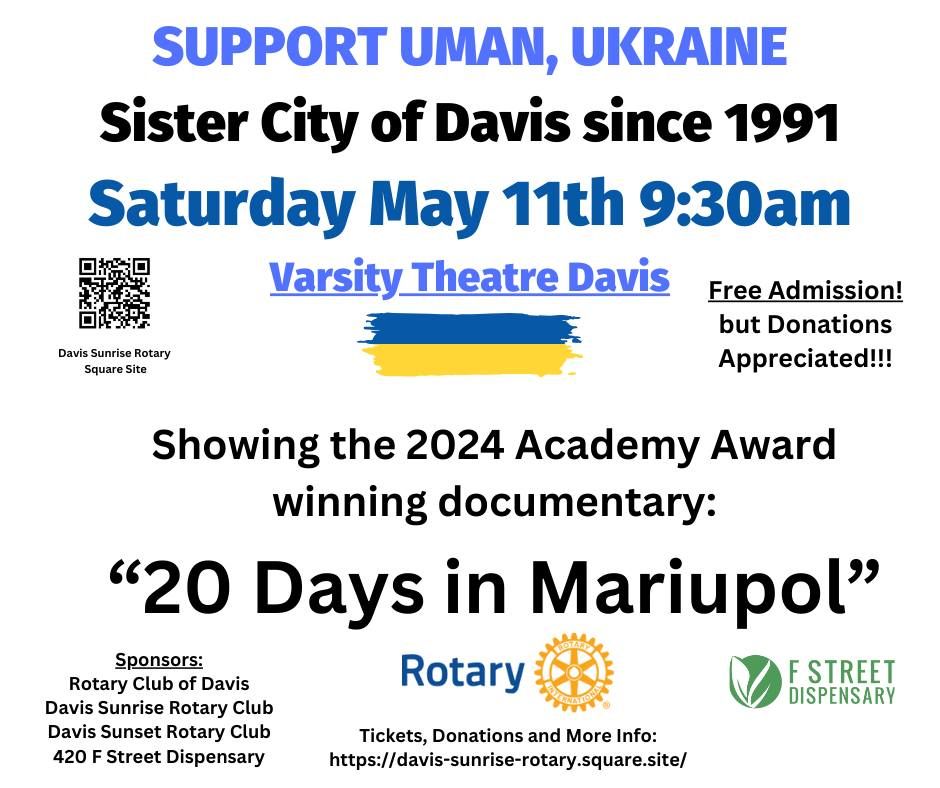 Fundraiser for Sister City of Davis, Uman Ukraine