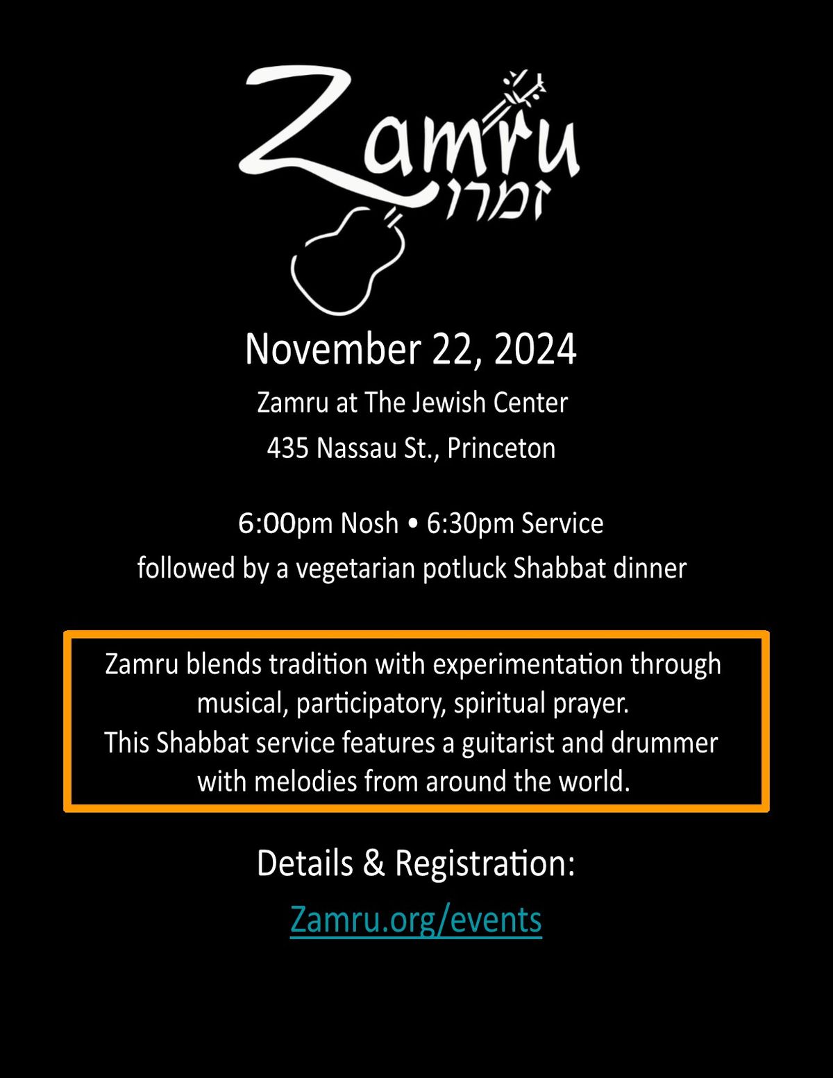 Zamru: Musical Service and Vegetarian Potluck