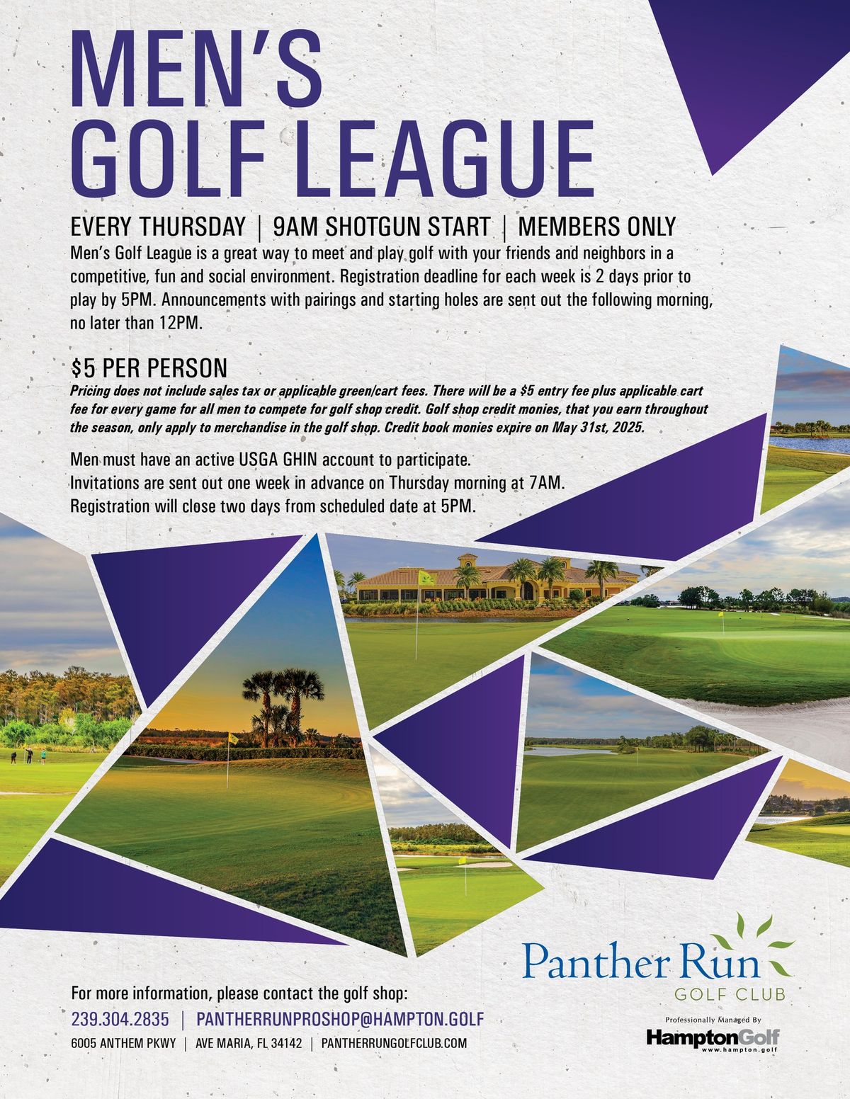 Men's Golf League (Member Event)