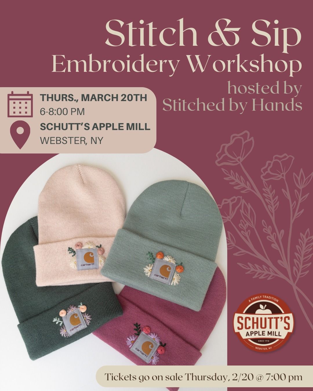 Stitch & Sip: Carhartt Beanie