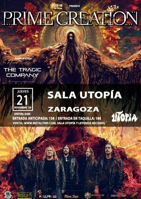 Prime Creation + The Tragic Company en Pub Utop\u00eda (Zaragoza)