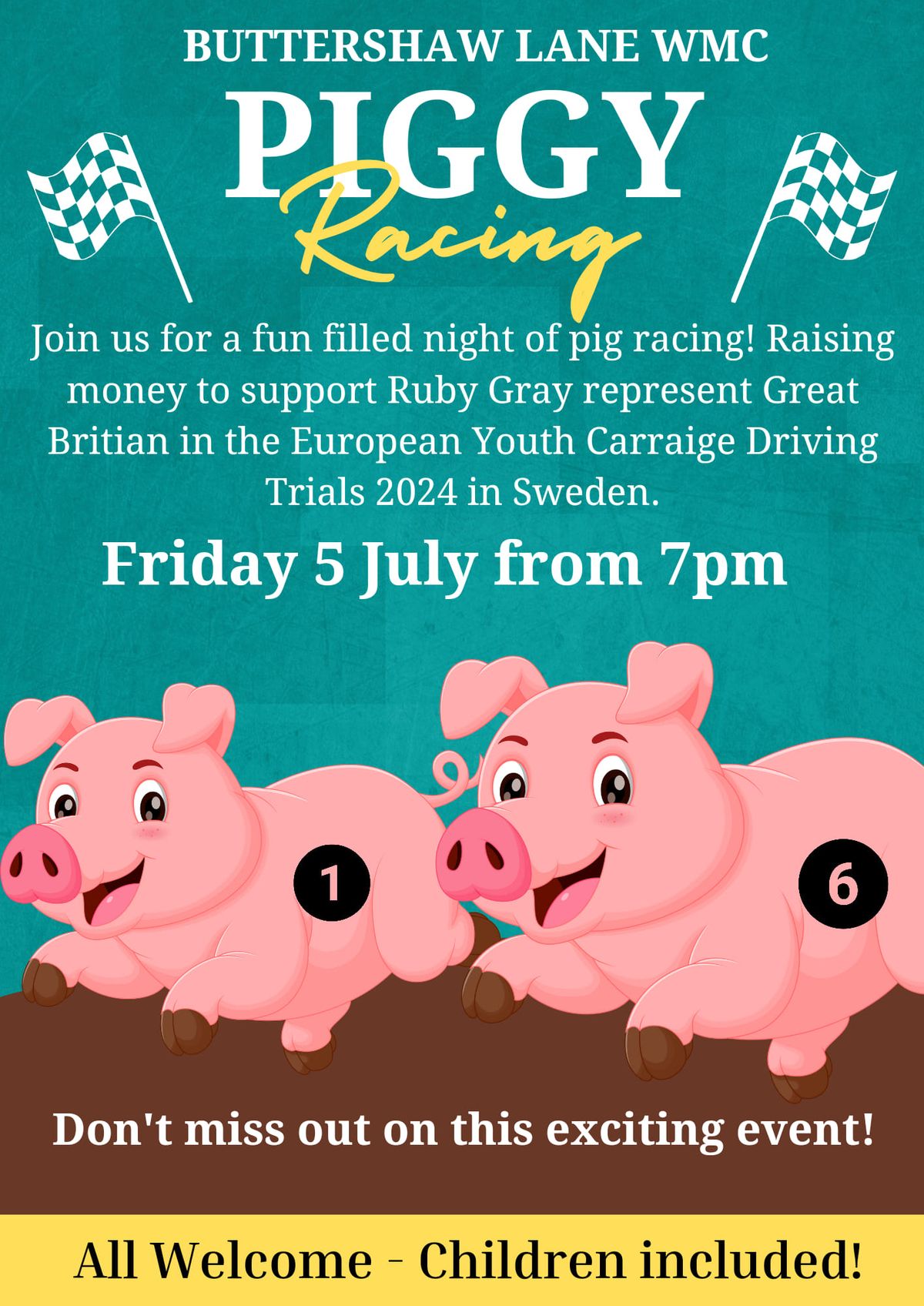 Piggy Racing Night!