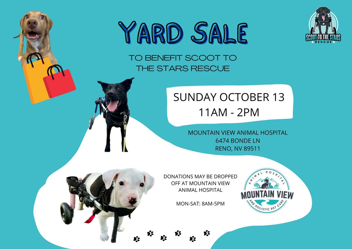 Yard Sale Benefitting Scoot to the Stars Rescue