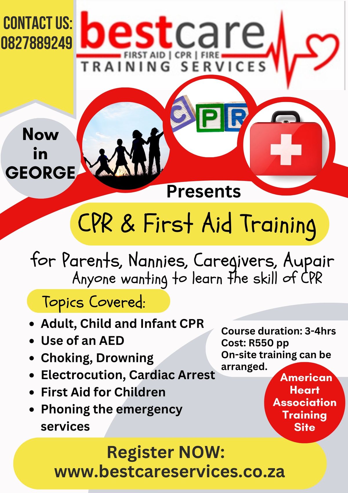 Family & Friends CPR\/Basic First Aid for Children in George