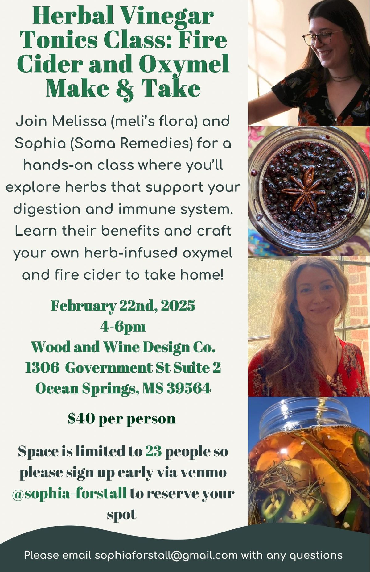 Herbal Vinegar Tonics Class: Fire Cider and Oxymel Make & Take