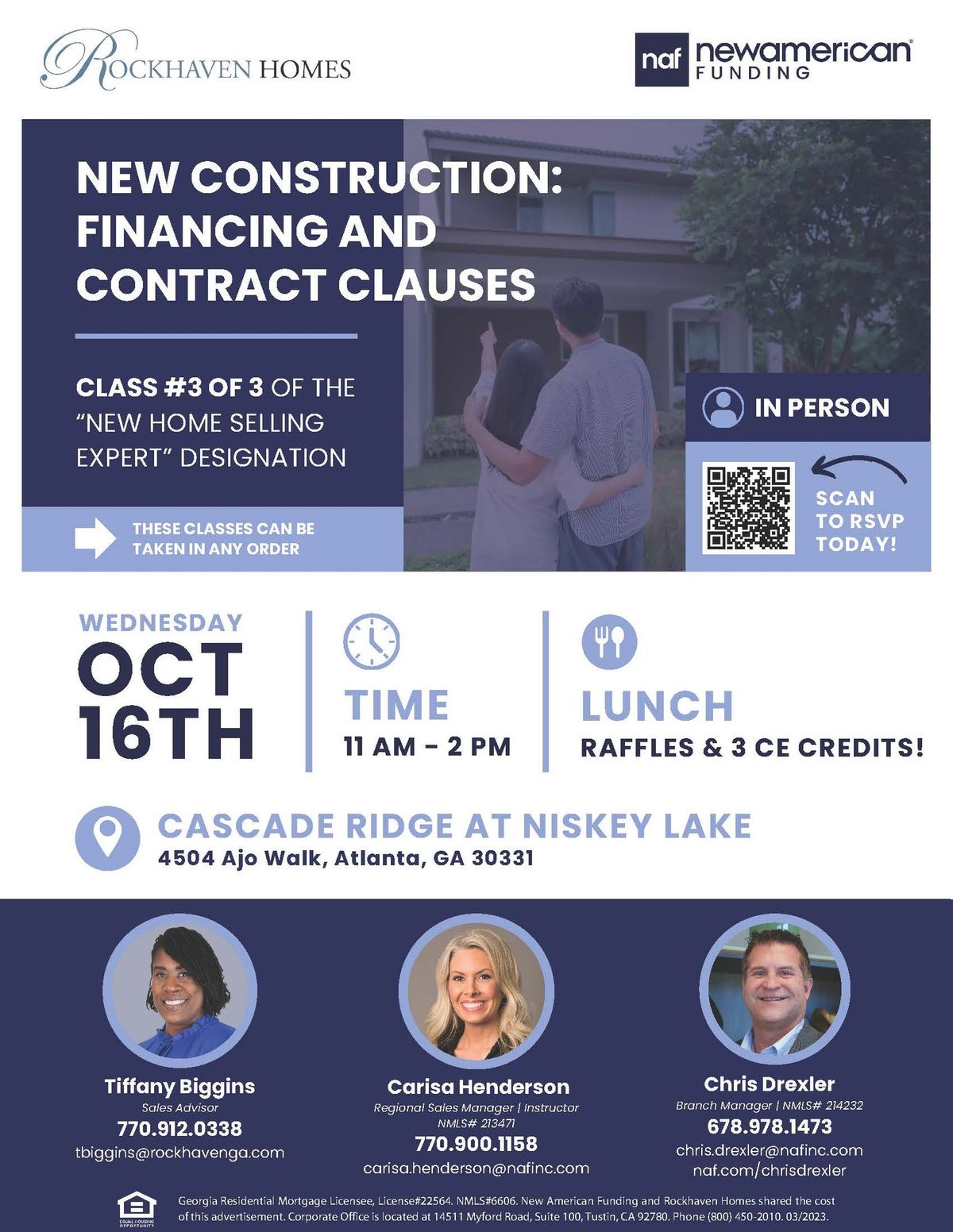 New Construction: Financing and Contract Clauses CE Class - Cascade Ridge at Niskey Lake