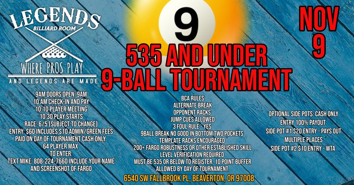 535 and under tournament