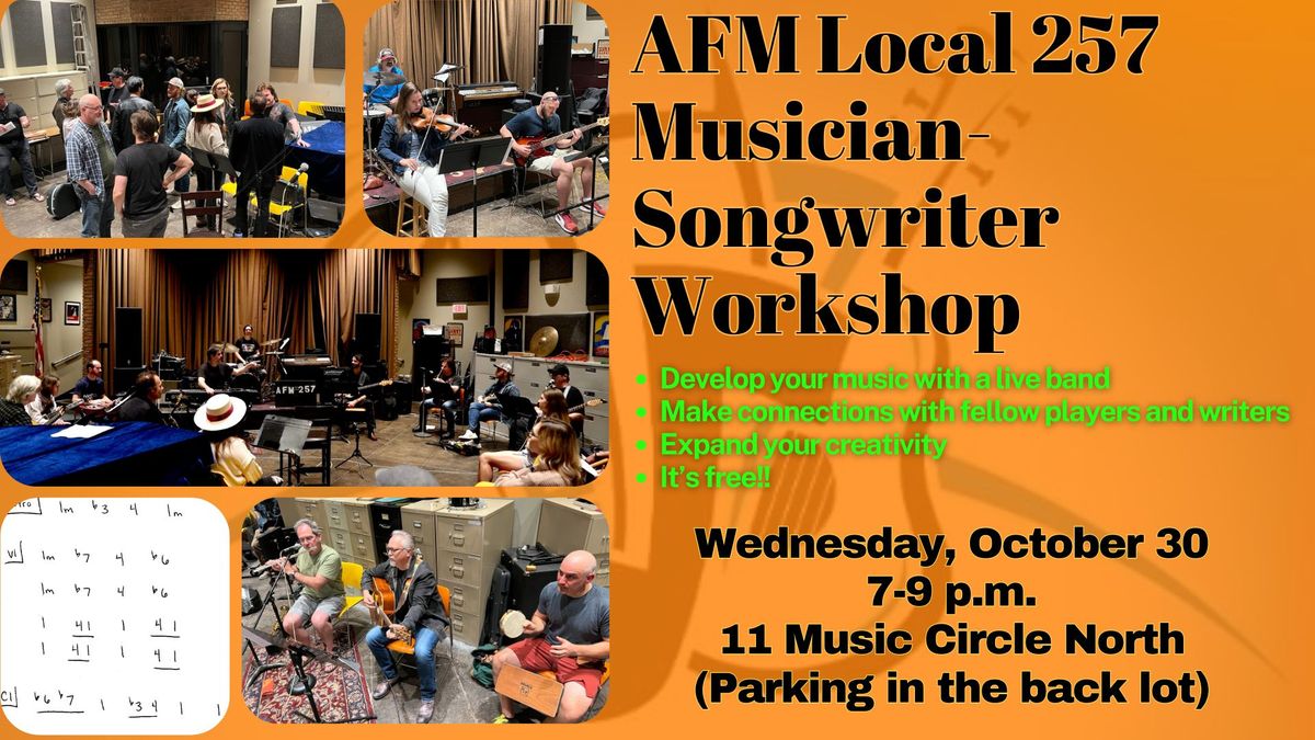 AFM Local 257 Musican-Songwriter Workshop