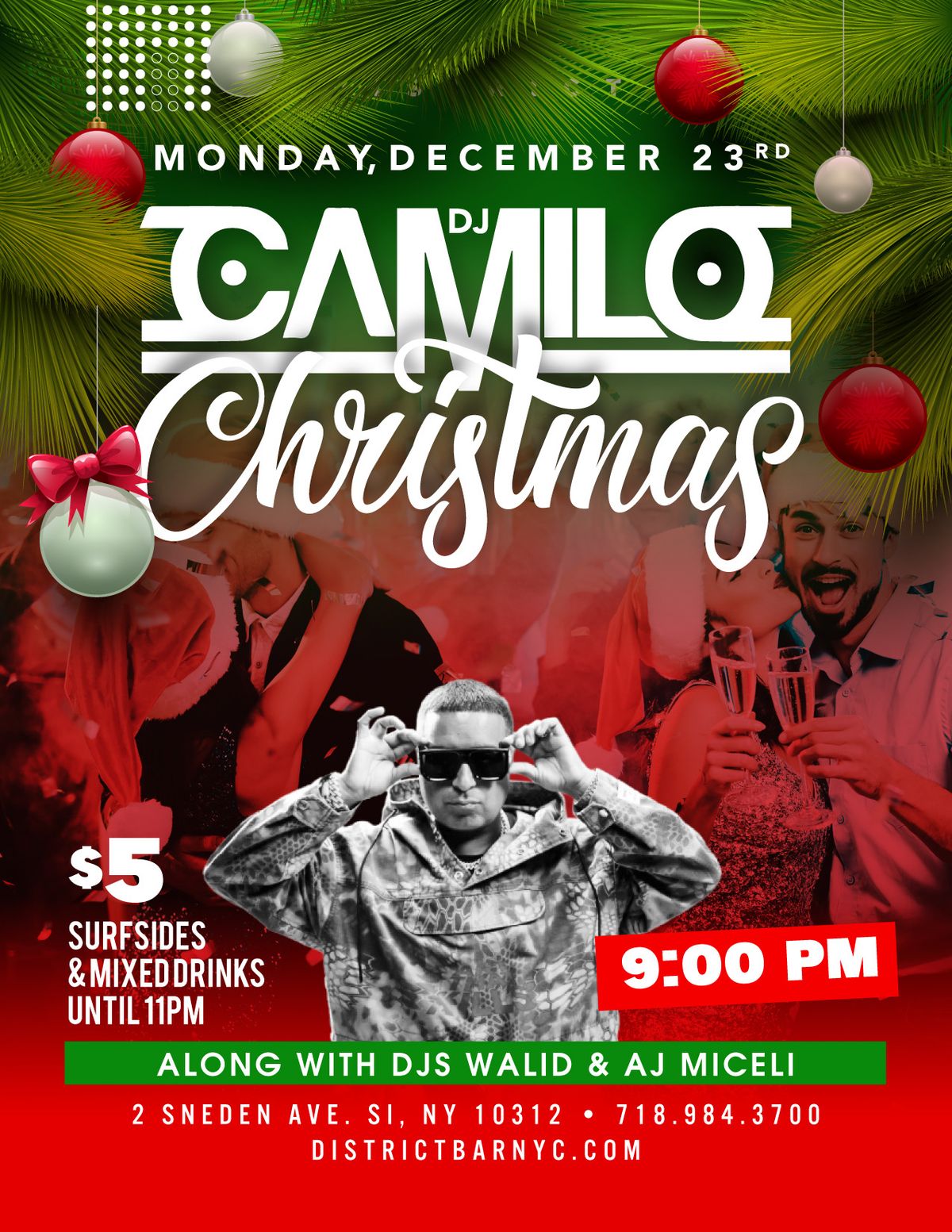 Camilo Christmas - Monday December 23rd - District