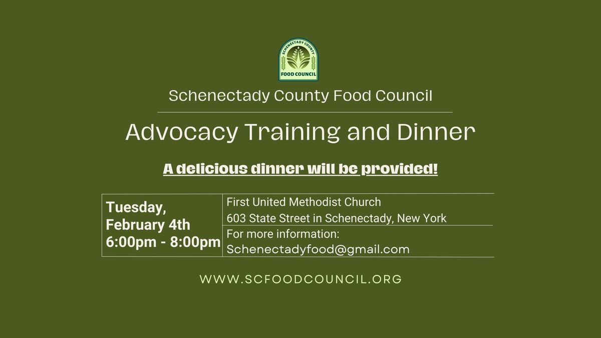 Advocacy Training & Dinner