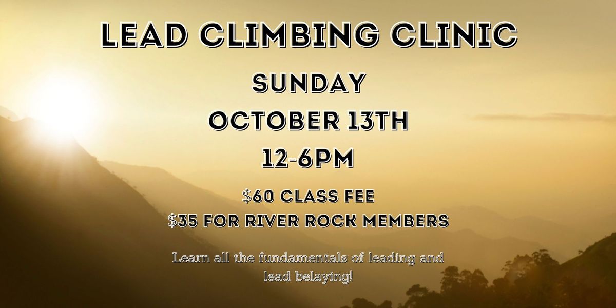 Lead Climbing Clinic