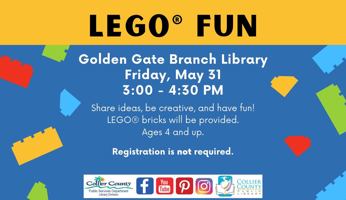 LEGO FUN at Golden Gate Branch Library