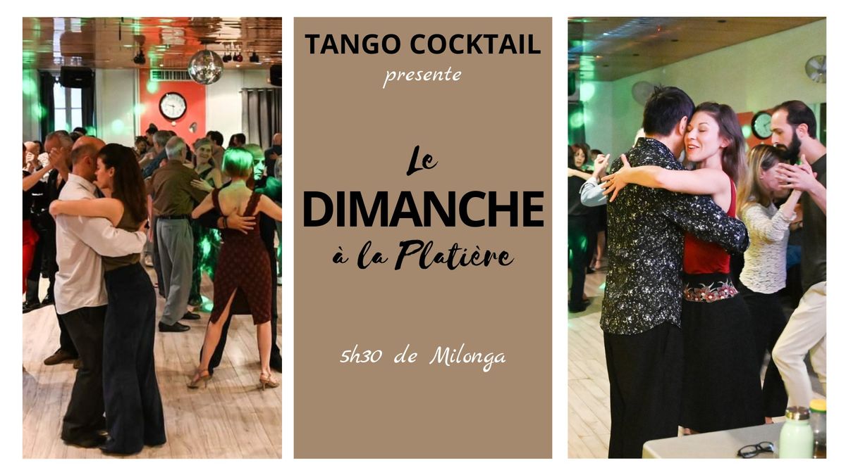 Le dimanche \u00e0 la Plati\u00e8re : Milonga avec Dj Aur\u00e9lio 