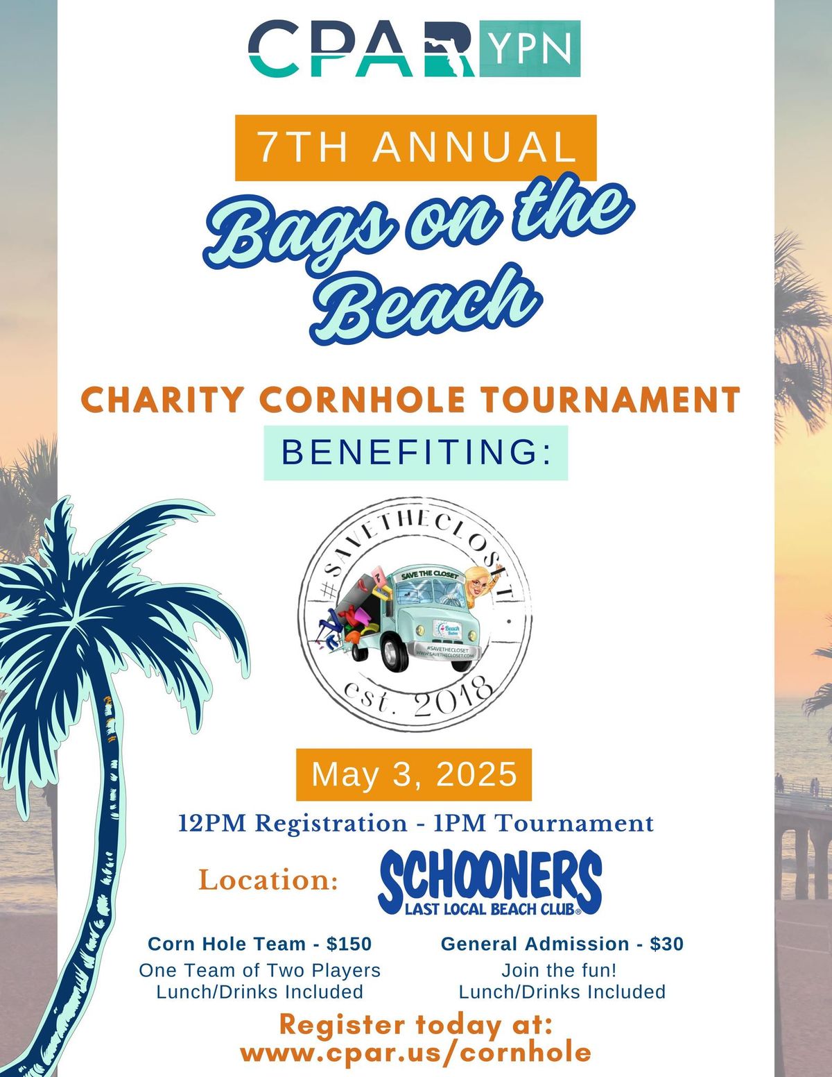 7th Annual YPN "Bags on the Beach" Charity Cornhole Tournament