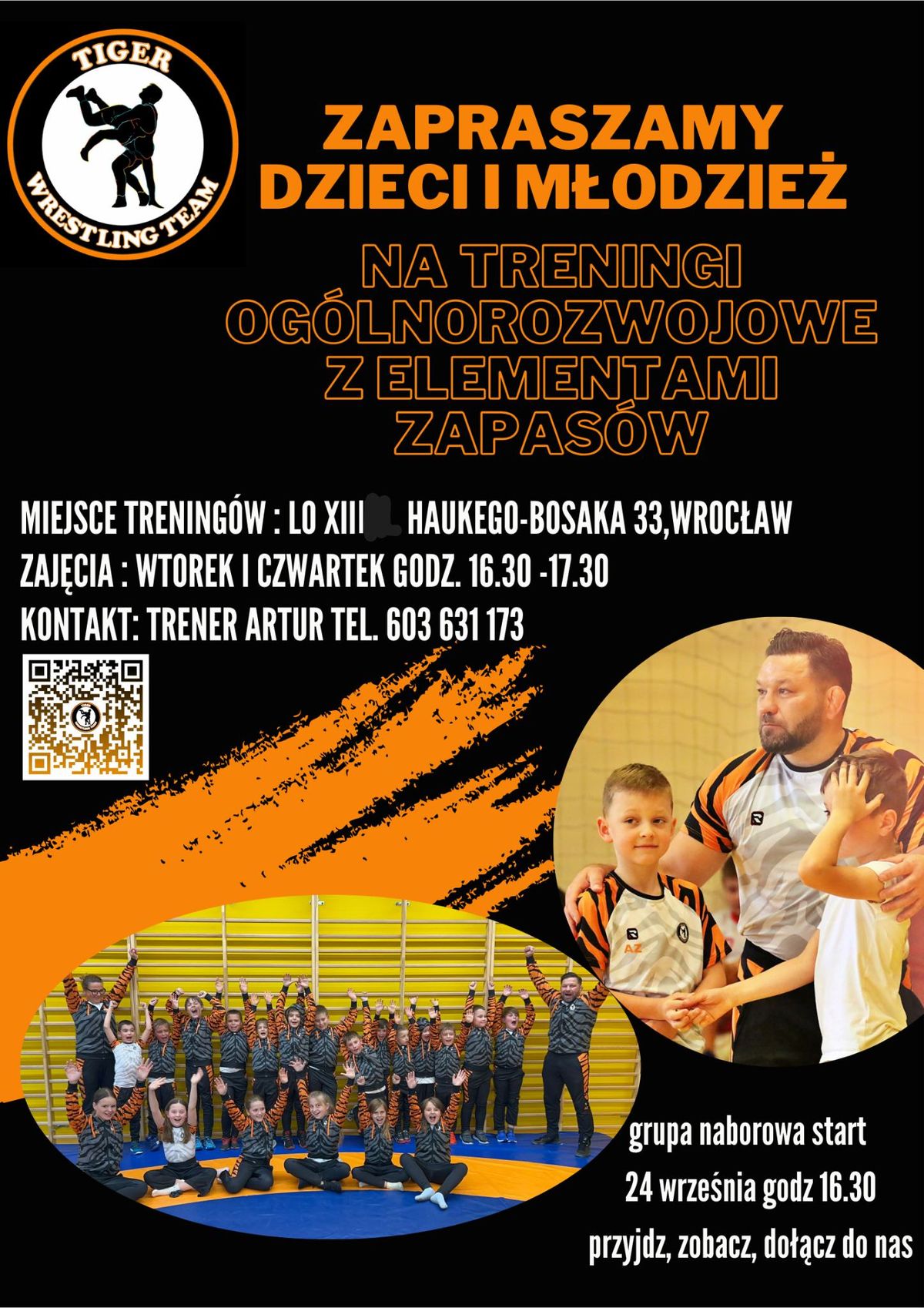 Nab\u00f3r do Tiger Wrestling Team zaj\u0119cia og\u00f3lnorozwojowe dla dzieci