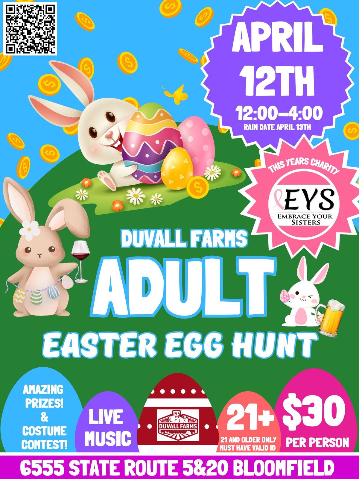 DUVALL FARMS 3rd ANNUAL ADULT EASTER EGG HUNT