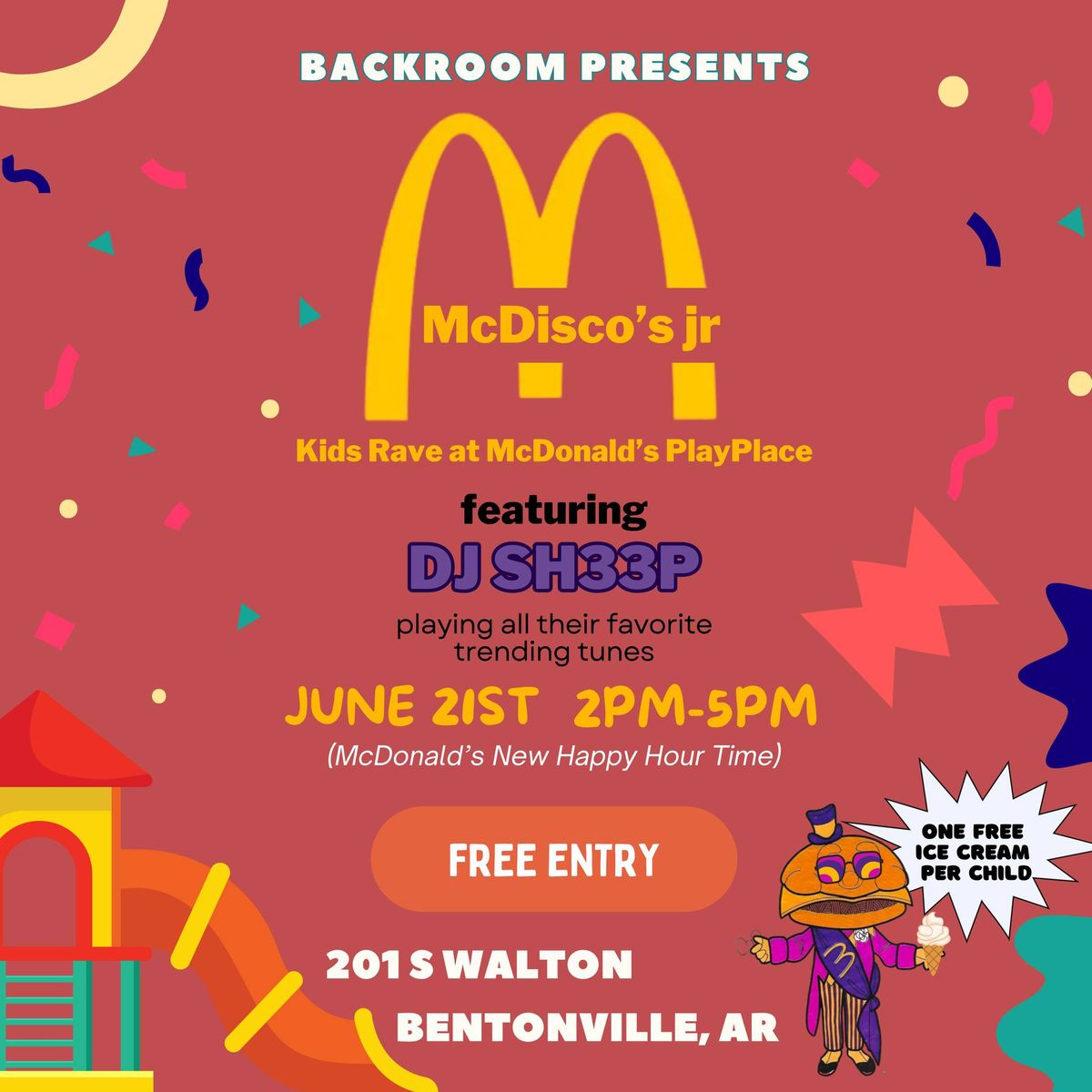 McDisco's jr (Kids Rave Dance Party with DJ SH33P at McDonald's)