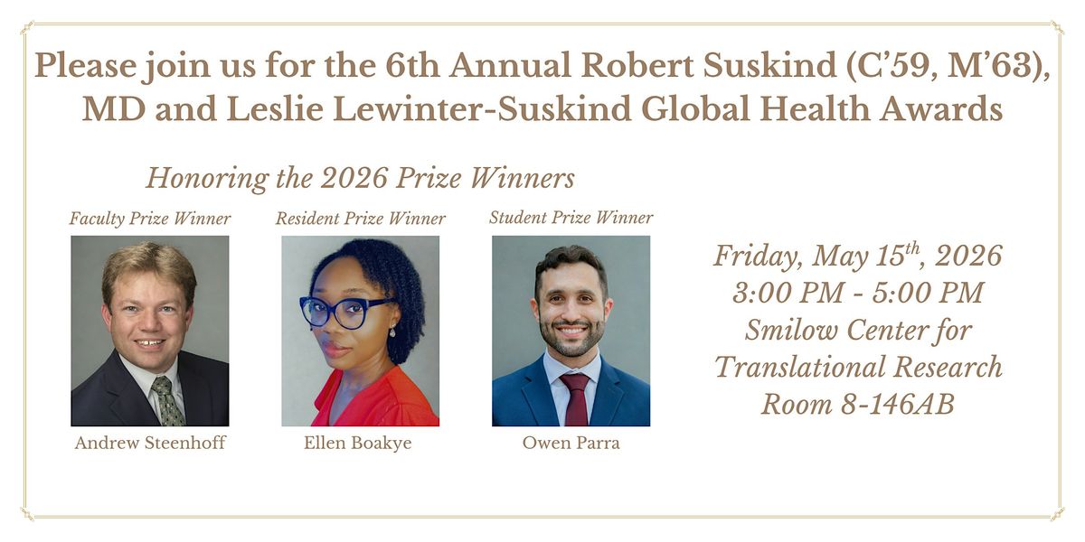 2026 Lewinter-Suskind Global Health Awards