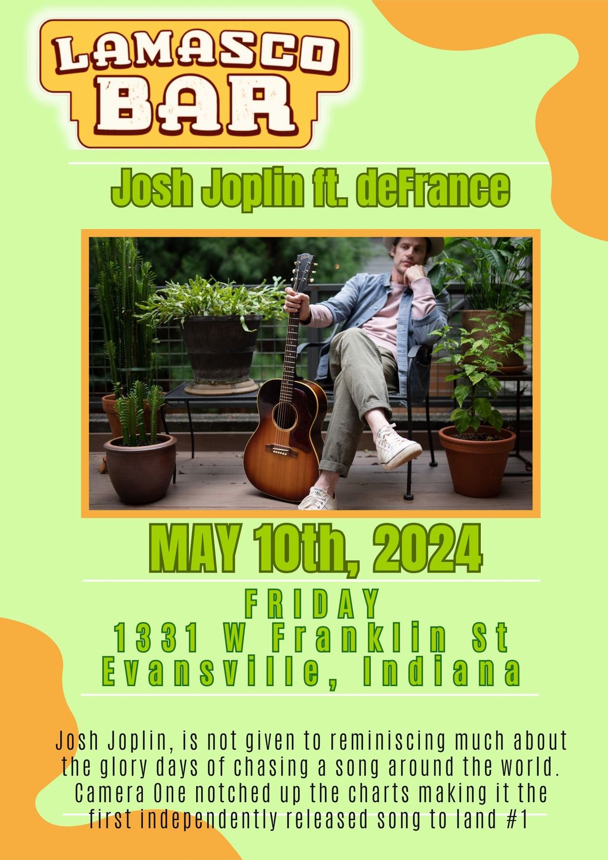 Josh Joplin with deFrance LIVE @ Lamasco!