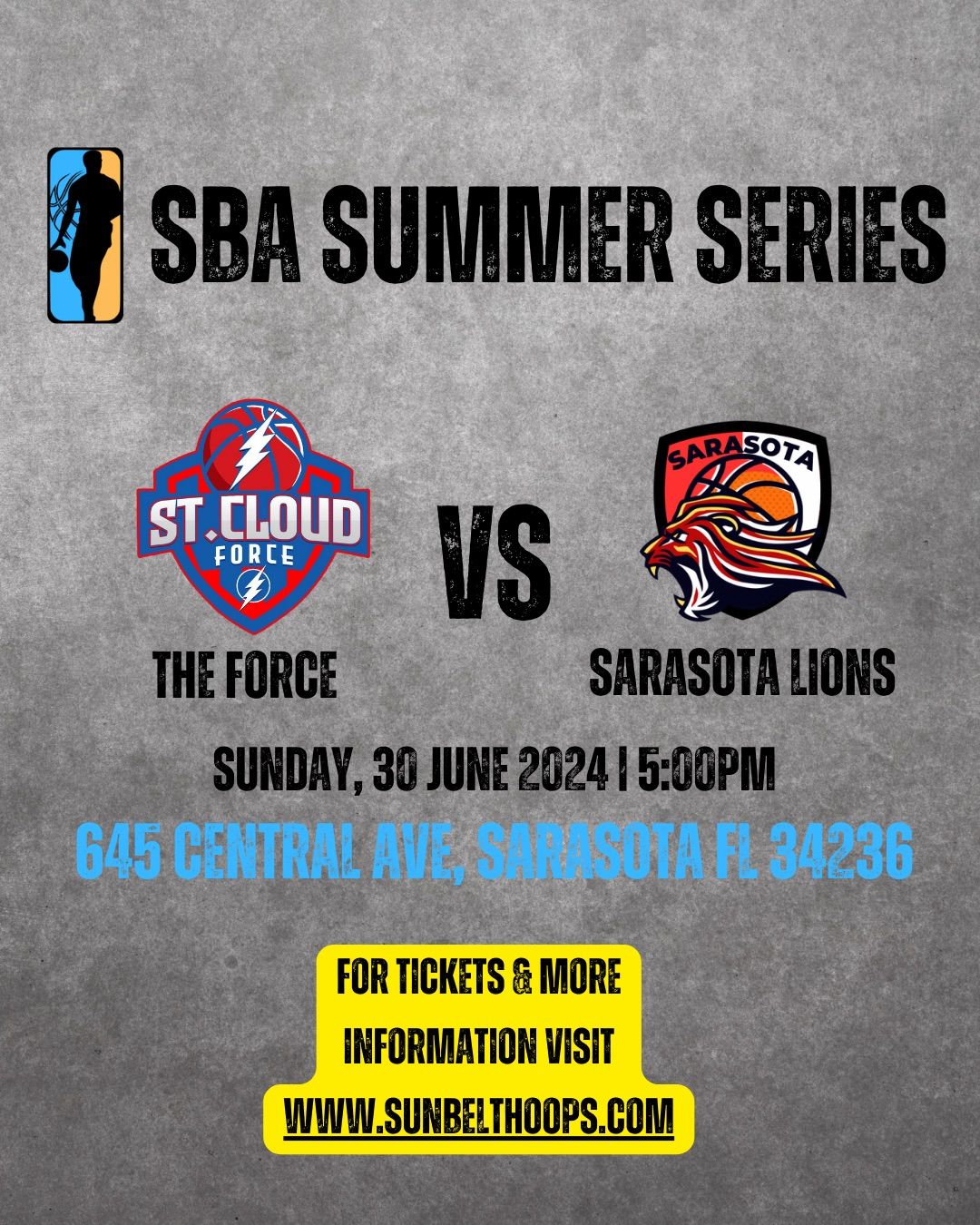 SBA Summer Series Lions vs Force basketball game 