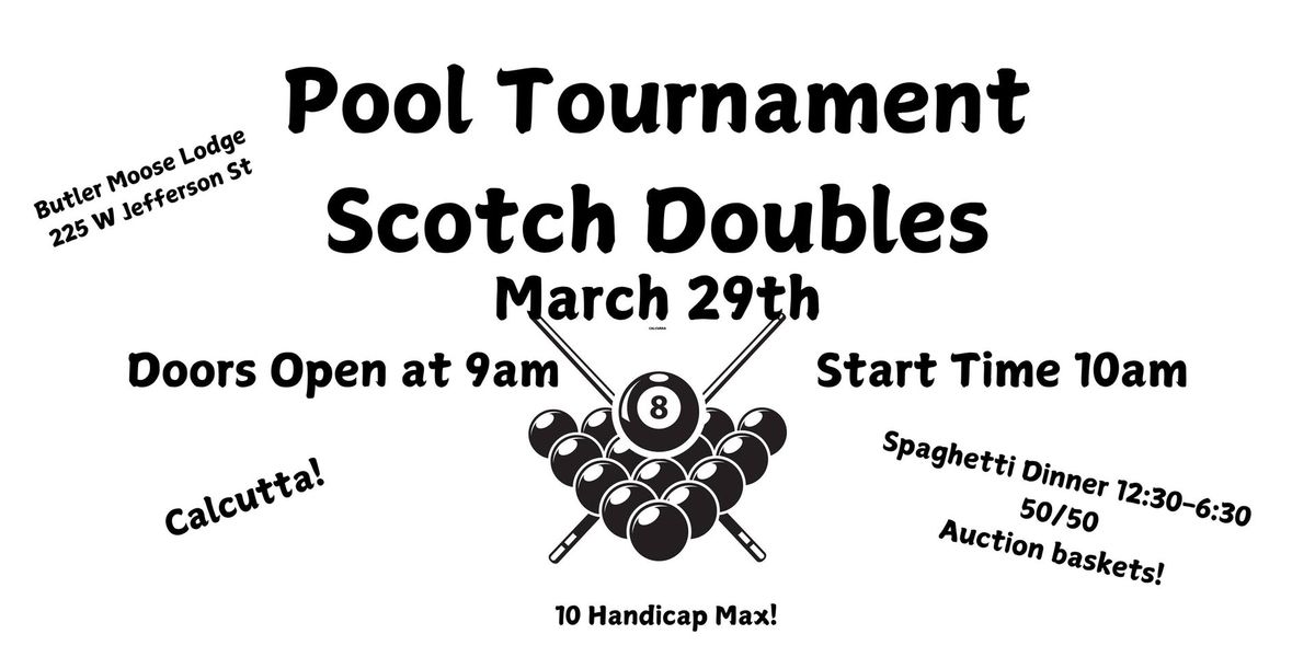 Scotch Doubles Pool Tournament Bring Your Own Partner! 