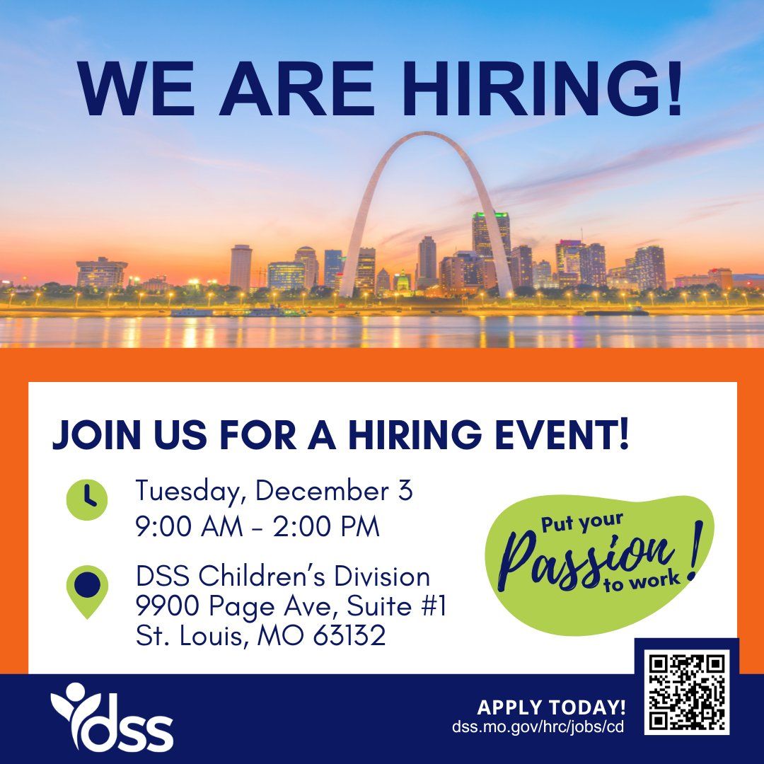 St. Louis Children's Division Hiring Event - December 3, 2024