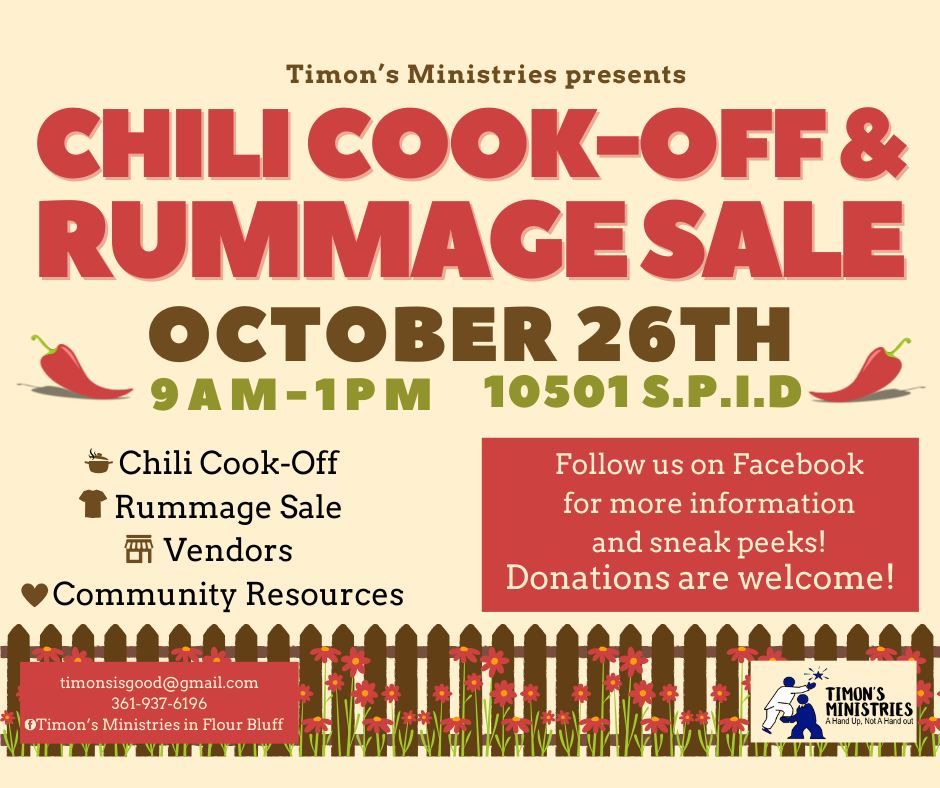 CHILI COOK OFF AND RUMMAGE SALE