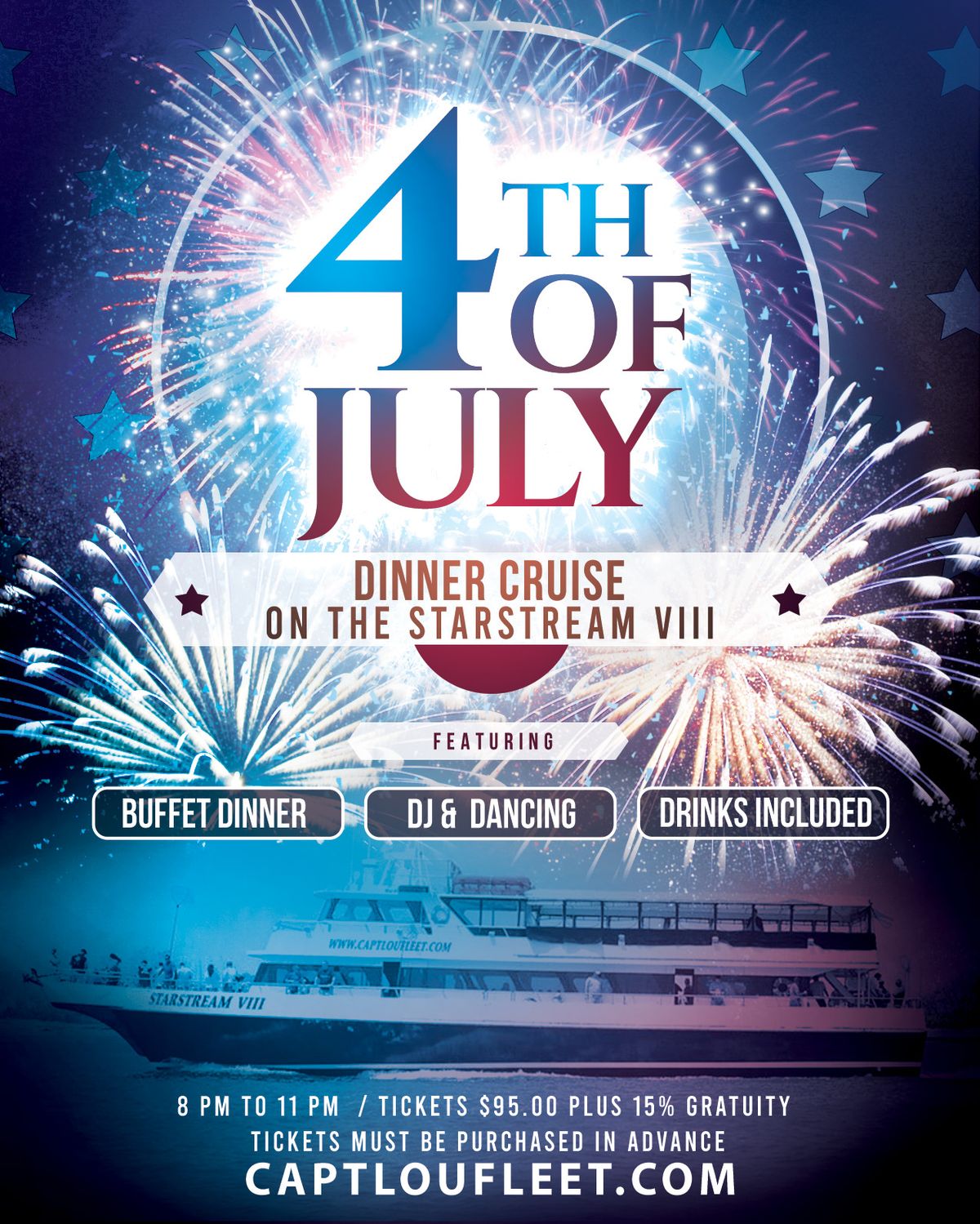 4th of July Dinner and Fireworks Cruise 