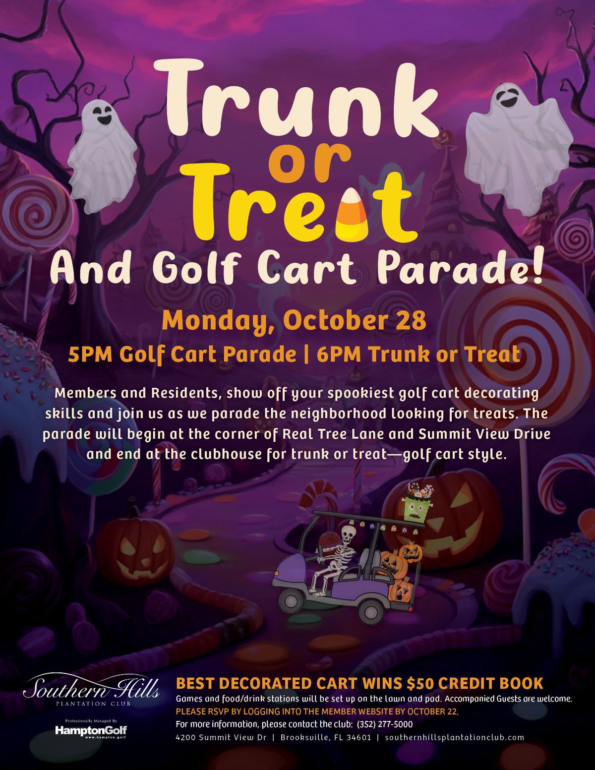 Candyland Trunk or Treat & Golf Cart Parade (Member Event)