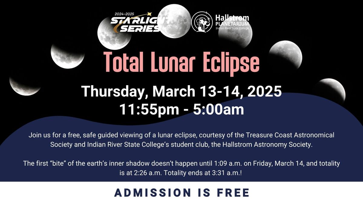 Total Lunar Eclipse presented by the Hallstrom Planetarium