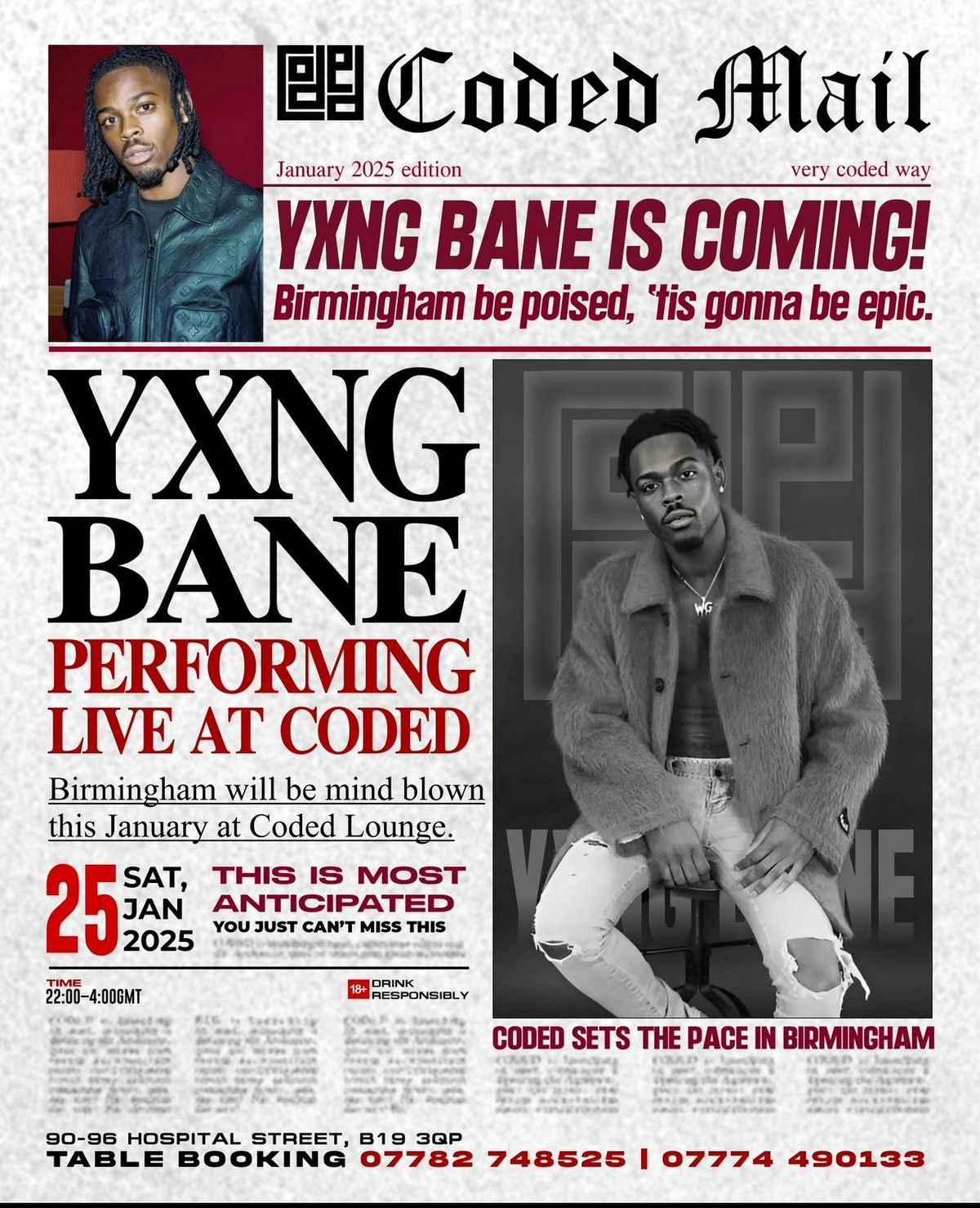 YXNG BANE LIVE AT CODED