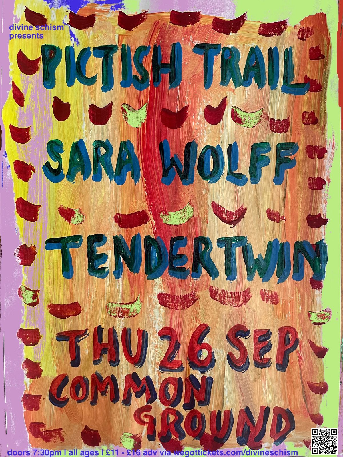 Pictish Trail + Sara Wolff + Tendertwin