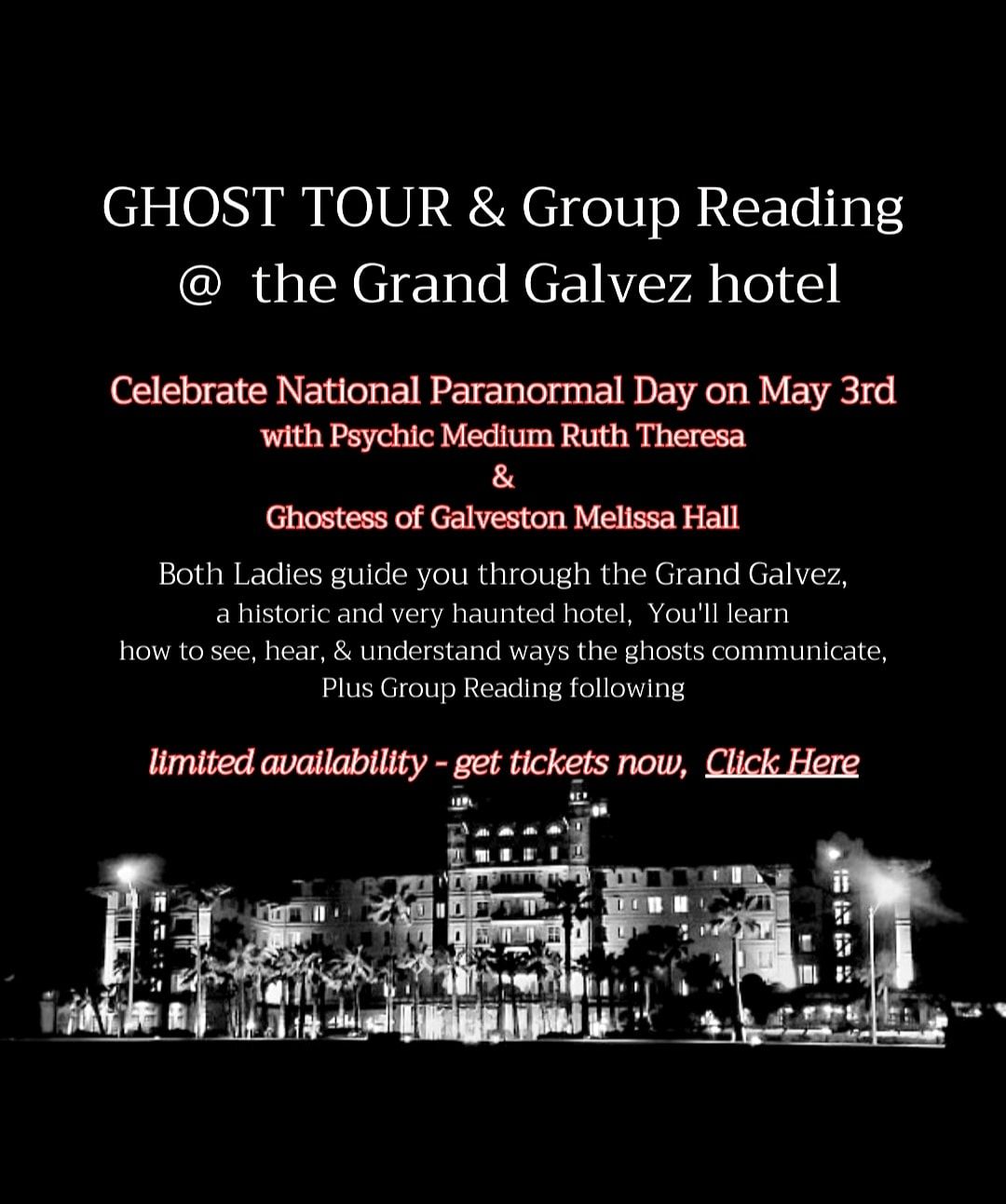 Ghost Tour with a Medium at the Grand Galvez 