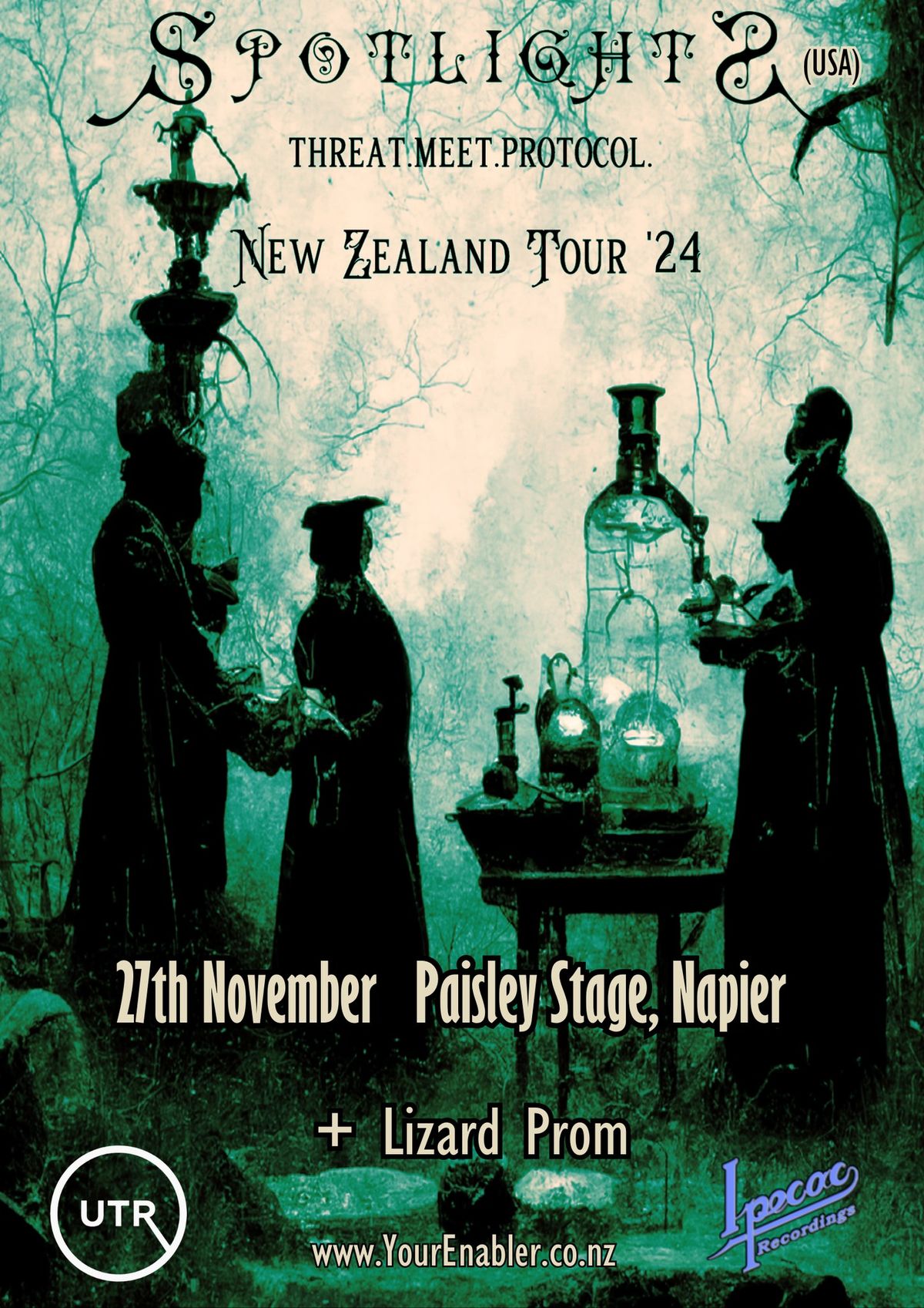 Spotlights (Ipecac Records) NZ Tour - Paisley Stage, Napier