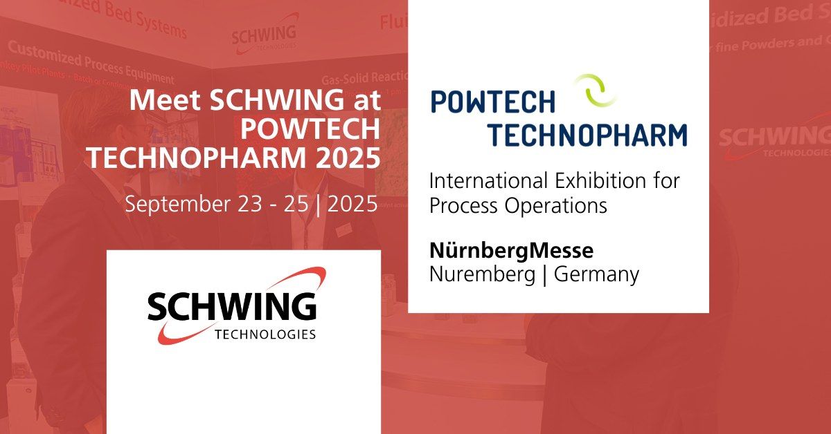 Meet SCHWING at POWTECH TECHNOPHARM 2025