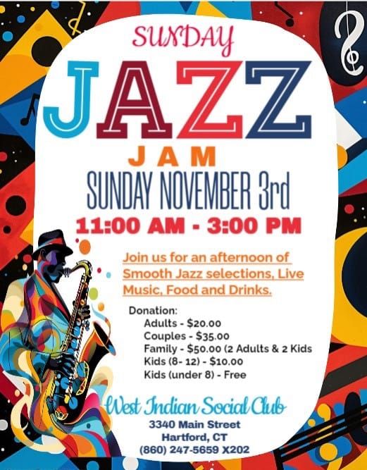 SUNDAY JAZZ JAM \u2013 Smooth Jazz Selection, Live Music, Food & Drinks